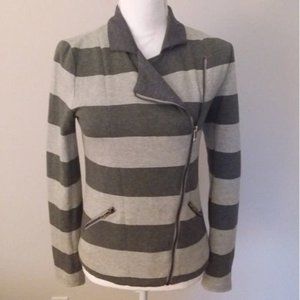 Hive & Honey Rugby Stripe Moto Jacket XS